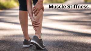 muscle stiffness of a man on the road